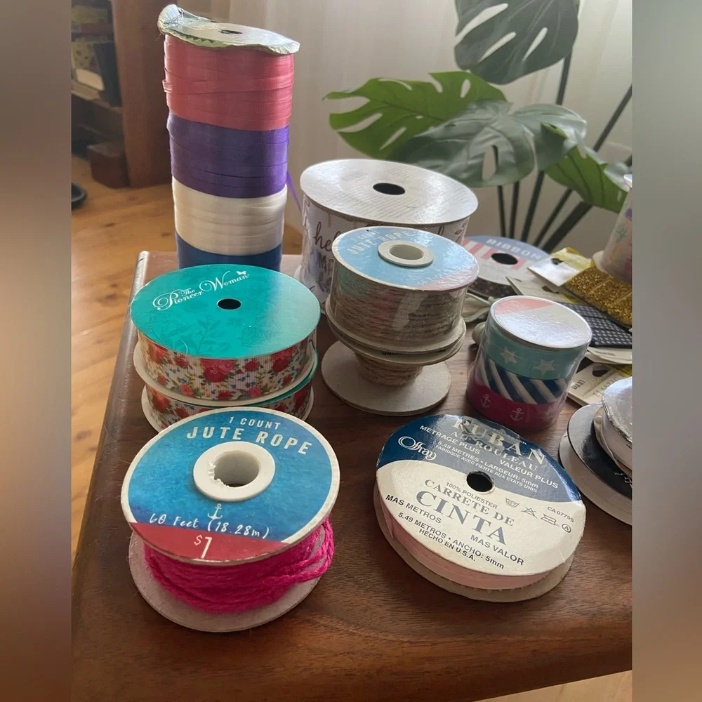 Ribbon for crafting some brand new never opened some are not a whole role